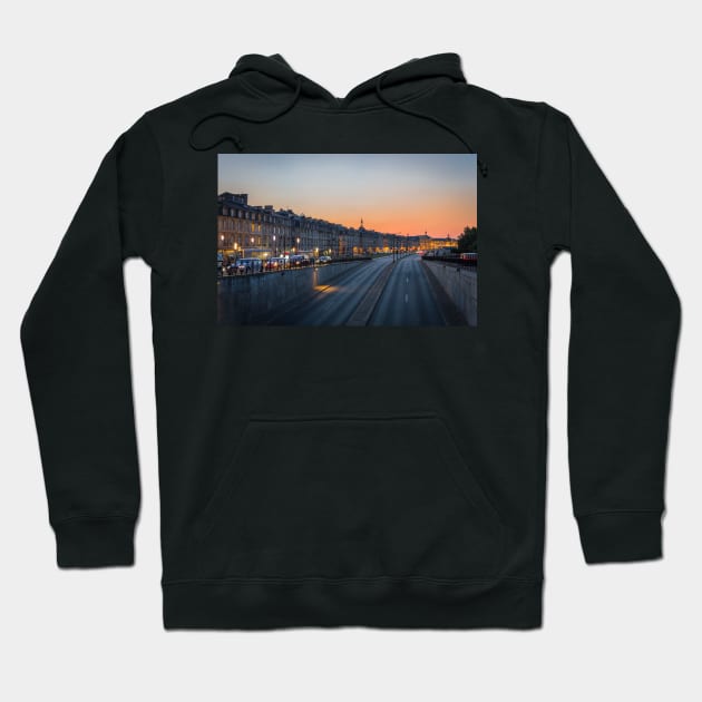 Sunset on Bordeaux Hoodie by JJFarquitectos